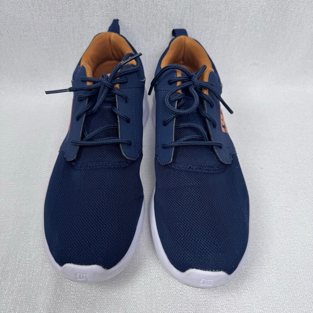 DC Shoes Heathrow Navy Blue Orange Colorway Light weigh Mesh Upper Size US 8
